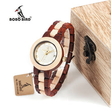 BOBO BIRD Two-Tone Wood Quarts Watch with 32mm face, and Gift Box