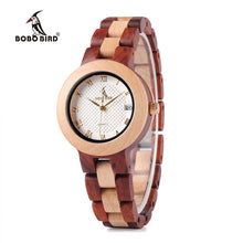 BOBO BIRD Two-Tone Wood Quarts Watch with 32mm face, and Gift Box